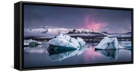 The Glacier Lagoon-Andreas Wonisch-Framed Stretched Canvas