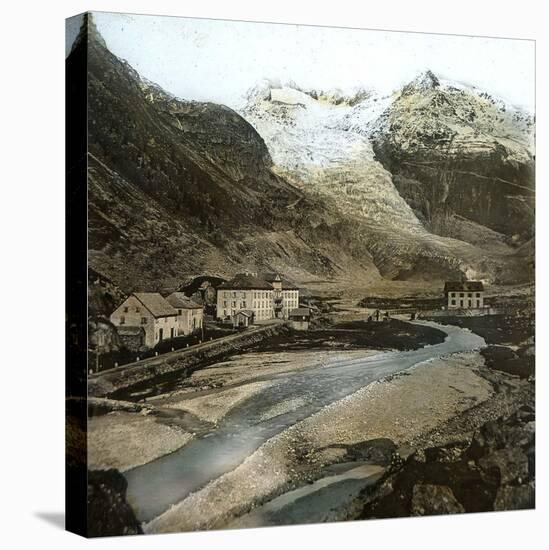 The Glacier of the Rhone Valley (Switzerland), Circa 1865-Leon, Levy et Fils-Stretched Canvas
