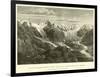 The Glacier System of Mount Cook, in the Southern Alps of New Zealand-null-Framed Giclee Print