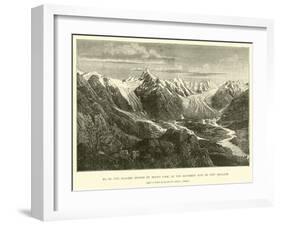 The Glacier System of Mount Cook, in the Southern Alps of New Zealand-null-Framed Giclee Print