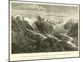 The Glacier System of Mount Cook, in the Southern Alps of New Zealand-null-Mounted Giclee Print