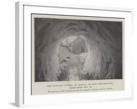 The Glacier Tunnel at Albula, in East Switzerland, Completed 28 May-null-Framed Giclee Print