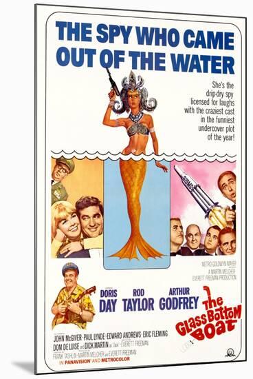The Glass Bottom Boat, with Edward Andrews, Doris Day, Arthur Godfrey, and Rod Taylor, 1966-null-Mounted Art Print