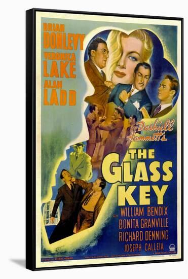 The Glass Key, William Bendix, Veronica Lake, Brian Donlevy, Alan Ladd, 1942-null-Framed Stretched Canvas