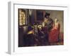 The Glass of Wine, about 1660/61-Johannes Vermeer-Framed Giclee Print