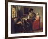 The Glass of Wine, about 1660/61-Johannes Vermeer-Framed Giclee Print