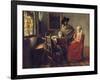 The Glass of Wine, about 1660/61-Johannes Vermeer-Framed Giclee Print