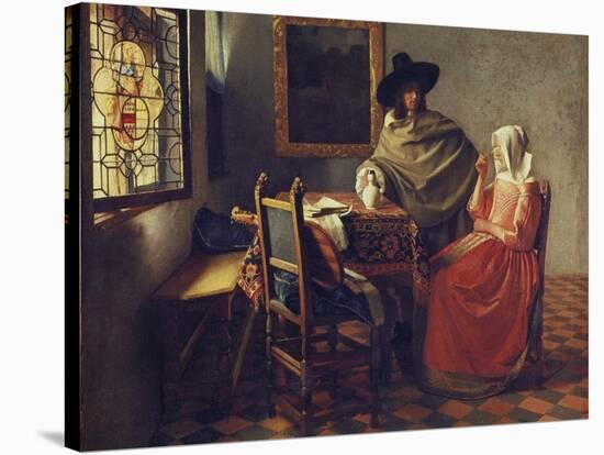 The Glass of Wine, about 1660/61-Johannes Vermeer-Stretched Canvas