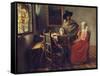 The Glass of Wine, C.1658-1660-Johannes Vermeer-Framed Stretched Canvas