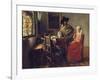 The Glass of Wine, C.1658-1660-Johannes Vermeer-Framed Giclee Print