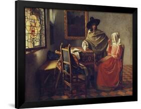 The Glass of Wine, C.1658-1660-Johannes Vermeer-Framed Giclee Print