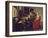 The Glass of Wine, C.1658-1660-Johannes Vermeer-Framed Giclee Print
