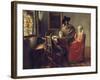 The Glass of Wine, C.1658-1660-Johannes Vermeer-Framed Giclee Print