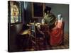 The Glass of Wine, Ca 1661-Johannes Vermeer-Stretched Canvas