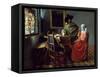 The Glass of Wine, Ca 1661-Johannes Vermeer-Framed Stretched Canvas