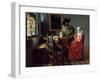 The Glass of Wine, Ca 1661-Johannes Vermeer-Framed Giclee Print