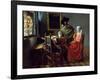 The Glass of Wine, Ca 1661-Johannes Vermeer-Framed Giclee Print