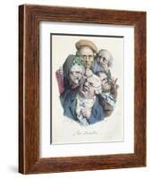 The Glasses, Engraved by Francois Seraphin Delpech-Louis Leopold Boilly-Framed Giclee Print