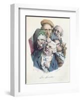 The Glasses, Engraved by Francois Seraphin Delpech-Louis Leopold Boilly-Framed Giclee Print