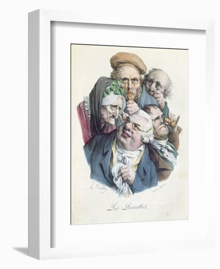 The Glasses, Engraved by Francois Seraphin Delpech-Louis Leopold Boilly-Framed Giclee Print