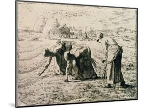 The Gleaners, 1855-Jean-François Millet-Mounted Giclee Print