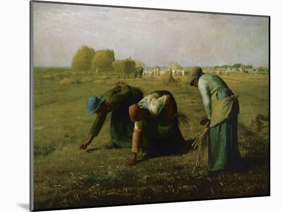 The Gleaners, 1857-Jean-François Millet-Mounted Giclee Print
