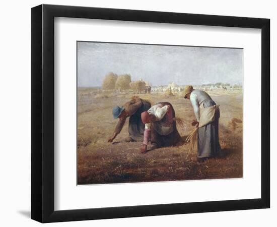 The Gleaners (Des Glaneuses Ou Les Glaneuses)-Jean-François Millet-Framed Art Print