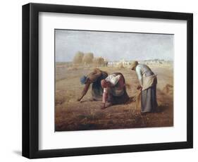 The Gleaners (Des Glaneuses Ou Les Glaneuses)-Jean-François Millet-Framed Art Print