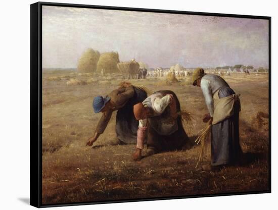 The Gleaners-Jean-François Millet-Framed Stretched Canvas