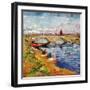 The Gleize Bridge over the Vigneyret Canal, Near Arles-Vincent van Gogh-Framed Premium Giclee Print