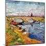 The Gleize Bridge over the Vigneyret Canal, Near Arles-Vincent van Gogh-Mounted Premium Giclee Print