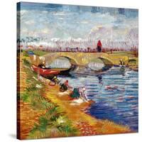 The Gleize Bridge over the Vigneyret Canal, Near Arles-Vincent van Gogh-Stretched Canvas