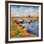 The Gleize Bridge over the Vigneyret Canal, Near Arles-Vincent van Gogh-Framed Giclee Print