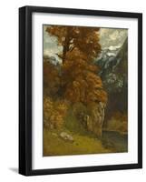 The Glen at Ornans, 1866-Gustave Courbet-Framed Giclee Print