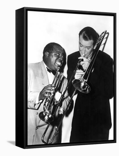 The Glenn Miller Story, Louis Armstrong, James Stewart, 1954-null-Framed Stretched Canvas