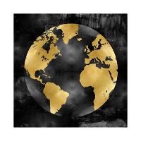 The Globe Gold on Black-Russell Brennan-Framed Giclee Print