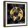 The Globe Gold on Black-Russell Brennan-Framed Art Print