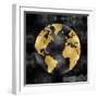 The Globe Gold on Black-Russell Brennan-Framed Art Print