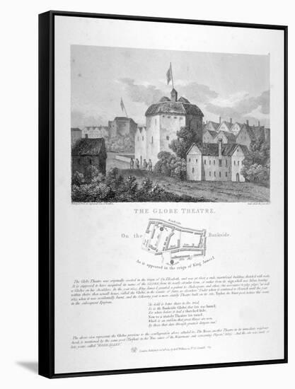 The Globe Theatre, Bankside, Southwark, London, 1810-null-Framed Stretched Canvas