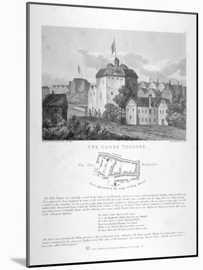 The Globe Theatre, Bankside, Southwark, London, 1810-null-Mounted Giclee Print
