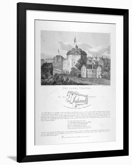 The Globe Theatre, Bankside, Southwark, London, 1810-null-Framed Giclee Print