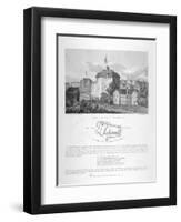 The Globe Theatre, Bankside, Southwark, London, 1810-null-Framed Premium Giclee Print