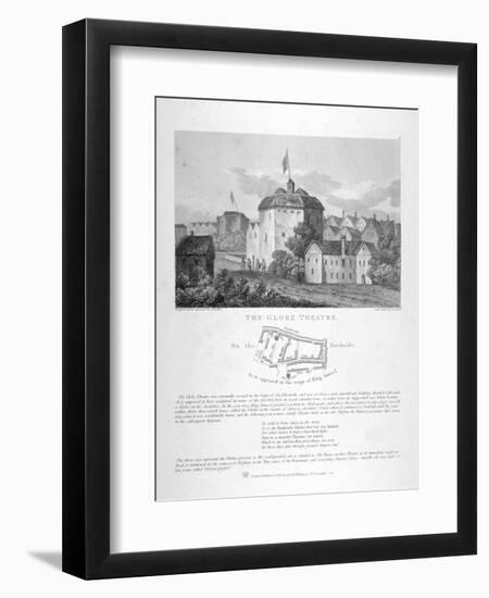 The Globe Theatre, Bankside, Southwark, London, 1810-null-Framed Premium Giclee Print