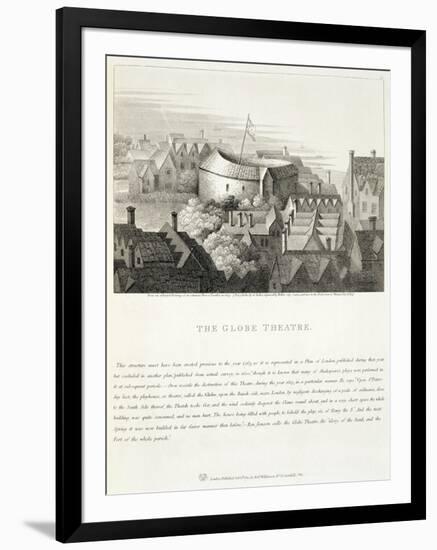 The Globe Theatre, circa 1647, Published by Robert Wilkinson, London, 1810-Wenceslaus Hollar-Framed Giclee Print