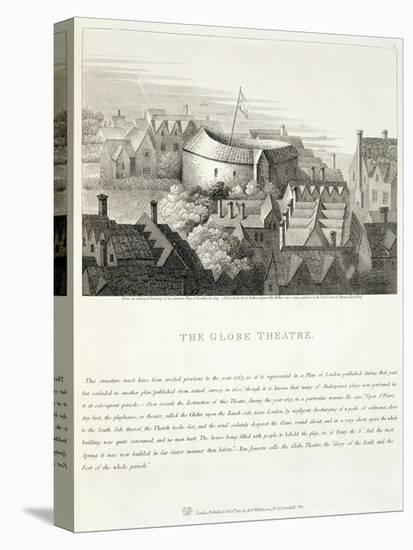 The Globe Theatre, circa 1647, Published by Robert Wilkinson, London, 1810-Wenceslaus Hollar-Stretched Canvas