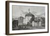 The Globe Theatre Engraving-null-Framed Giclee Print