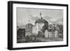 The Globe Theatre Engraving-null-Framed Giclee Print