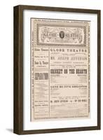 the Globe Theatre Programme', 21st April, 1884-null-Framed Giclee Print