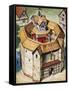 The Globe Theatre-English School-Framed Stretched Canvas