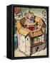 The Globe Theatre-English School-Framed Stretched Canvas